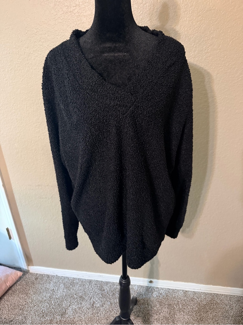 Loveappella Black V-Neck Women's Sweater